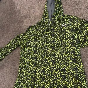 Nike neon and black hoodie